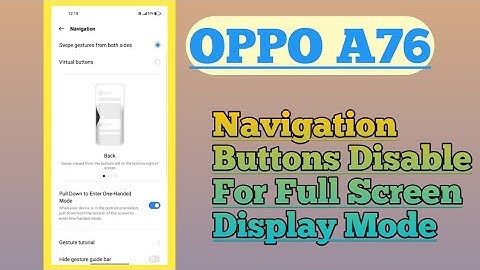 OPPO A76 || How To Use Swipe Geastures From Both Side Settings Navigation System Use
