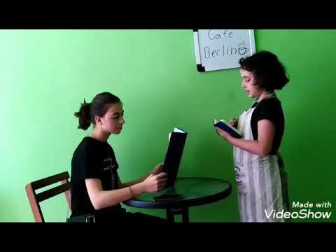 ნუცა'ს school მარტივი ფრაზები #2 in cafe #new #learningiscool