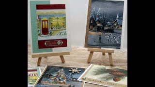 Recycle or use your stash Christmas card wk 75