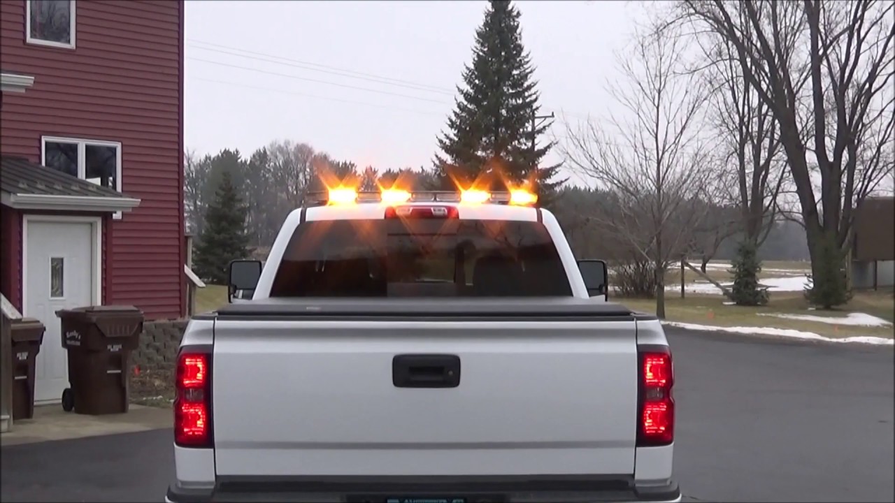 47" Amber LED Emergency Tow Plow Truck Back W/ BRAKE TURN Lights Strobe Lightbar 