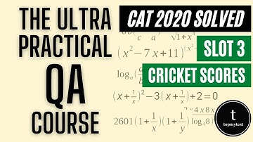 CAT 2020 QA Slot 03 Solved | Averages | Arithmetic | Cricket Scores | Moderate