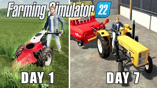 7 days on a Flat Map starting with $0🚜Farming Simulator 2022 timelapse