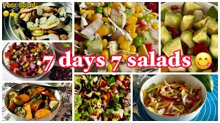 7 days 7 salads-weight loss salad recipes-diet salad for weight loss-healthy salad for lunch\/dinner