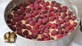МАЛИНОВЫЙ ПИРОГ с заливкой из сметаны/RASPBERRY CAKE МАЛИНОВЫЙ ПИРОГ с заливкой из сметаны/RASPBERRY CAKE