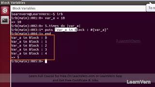 Ruby Block With Local Scope Example
