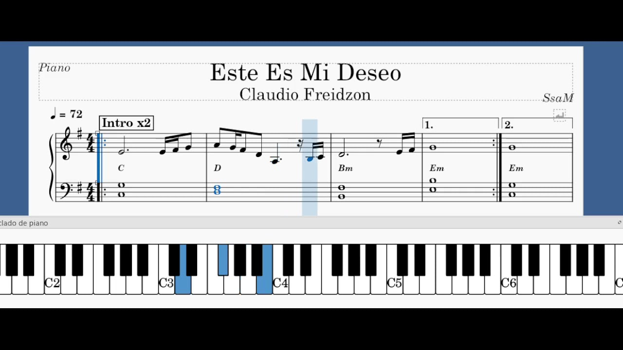 Este Es Mi Deseo Intro En Piano Youtube