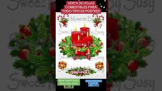 VENTA DE HOJAS COMESTIBLES | VENTA DE TRANSFERS #cakedecorations #navidad