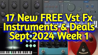 17 Best New FREE VST Effect Plugins, Vst Instruments, Sample Packs & Deals - SEPTEMBER 2024 Week 1