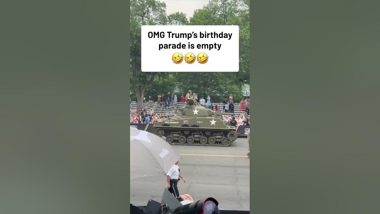 Trump's birthday parade is EMPTY 🤣