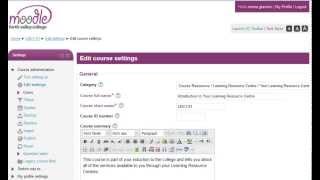 Moving your course in Moodle 2