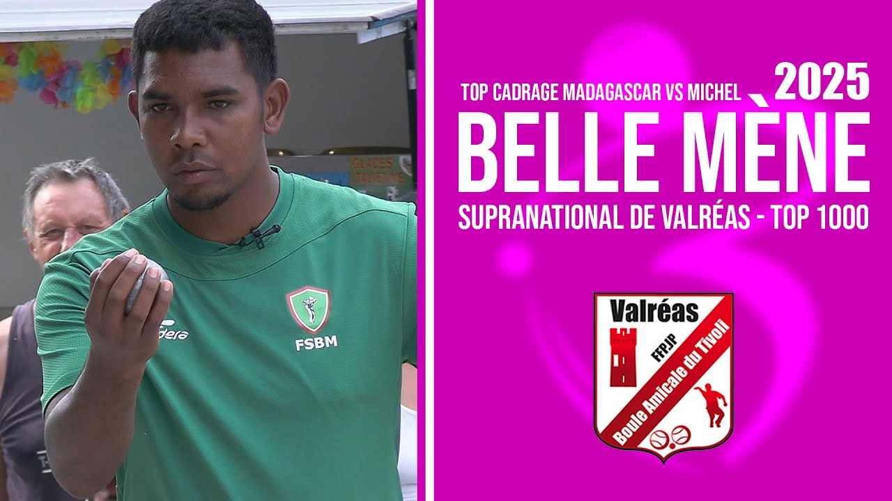 Miniature de la vidéo : « Belle mène pétanque » Top Cadrage MADAGASCAR vs MICHEL (Team La Boule Bleue) - Valréas 2025