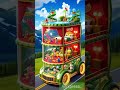 Amazing Car with Play House 🚗 Water Park 🏖️ #aiart #aivideo #aishorts #trending
