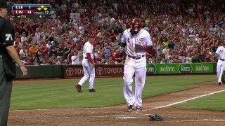 CLE@CIN: Phillips scores from second on infield hit