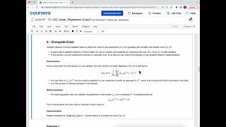 Machine Learning Coursera | Lab: Linear Regression