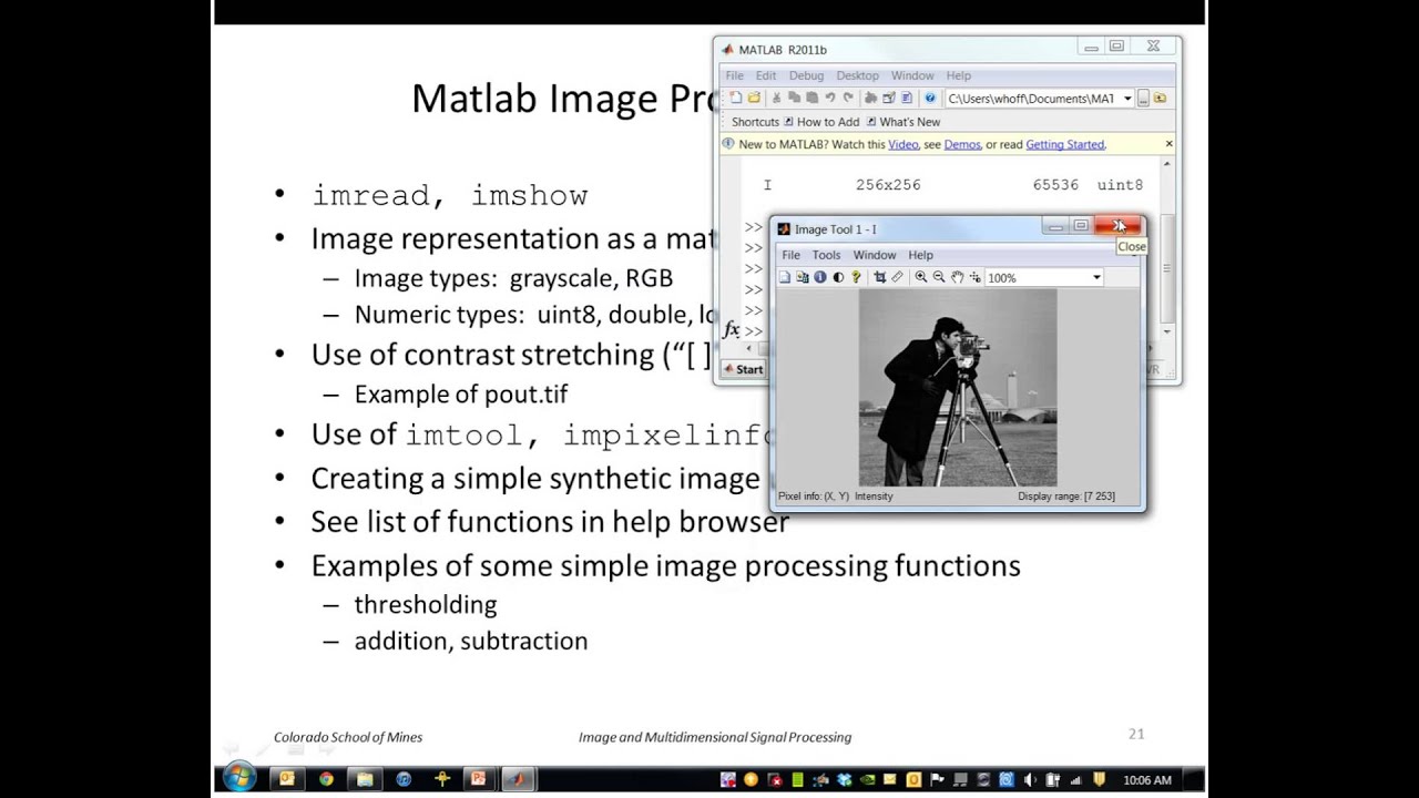 EGGN 510 - Lecture 02-3 Matlab Image Processing Toolbox - YouTube