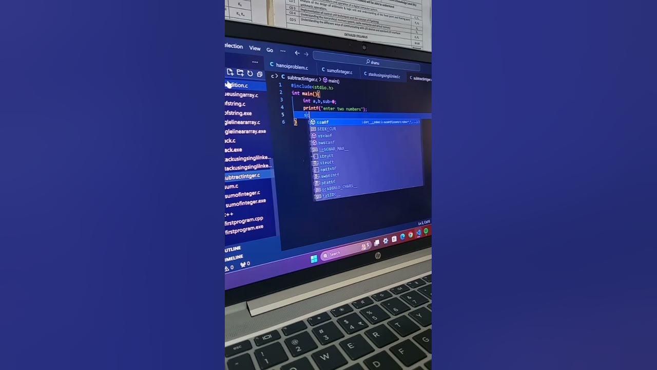 How to subtract two integers in c programming #programming #coding # ...