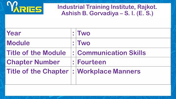ES 2 Module 2 Ch 14 Workplace Manners
