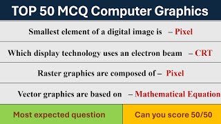 Top 50 Computer Graphics MCQ Questions & Answers | Computer Graphics MCQ for Exams & Interviews