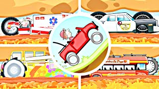 HILL CLIMB RACING - ALL MEGA TIRES POTATO MAN DEATHS