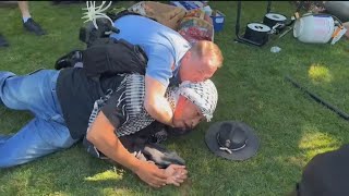 Protesters taken into custody at Emory University