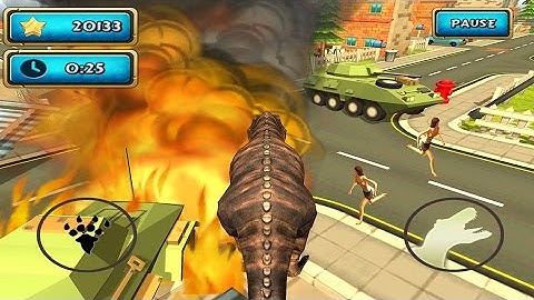 Dinosaur Simulator Dino World: Tyrannosaurus Destroy The City - IOS Gameplay |Newbie Gaming