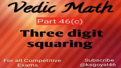 VEDIC MATHS| PART 46 (C) | Squaring of 3 Digit Numbers With Duplex Method| Short Tricks 