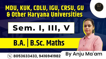 KUK, MDU, CRSU, CDLU, IGU, GU etc.| Odd semesters , complete details | ba/bsc math | 8053633433