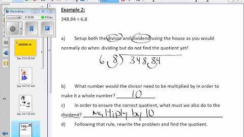 14 M2 L14   The Division Algorithm Converting Decimal Into Whole Number Division