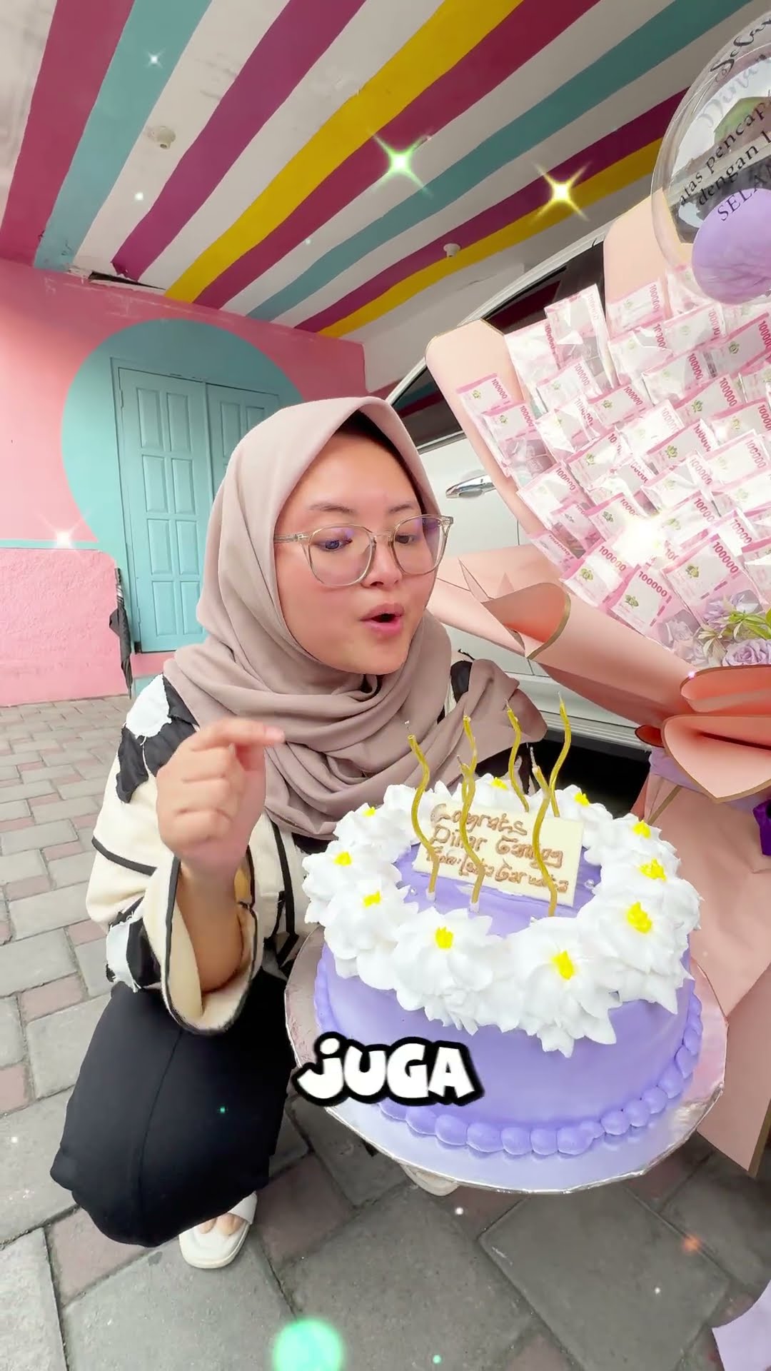 LEIKA KASIH SURPRISE DINAR BUCKET UANG 10JT ?? #leika #shorts