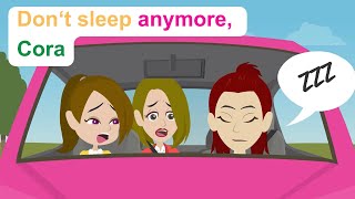 Ella fears Cora's snores - English Funny Animated Story - Ella English