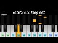 California king bed  rihanna  perfect piano app tutorial  easy piano  ish2001