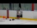 4 year old hockey player sings National Anthem!