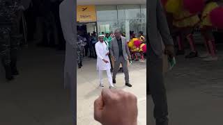 Super Eagles of Nigeria arrive at the Aéroport International Felix Houphouet Boigny d&#39;Abidjan