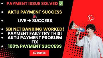 AKTU exam form payment issue solved using SBI Net Banking | Odd Semester Exam Form 2025 | Payment