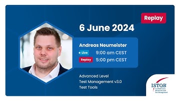 ISTQB® Certified Tester Advanced Level Test Management v3.0 - Test Tools Replay