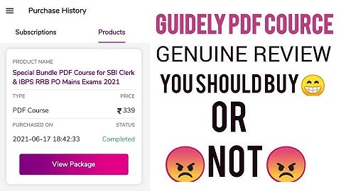 Guidely pdf course || Genuine review || You should buy or not || Sbi clerk 2021 & Rrb po 2021(mains)