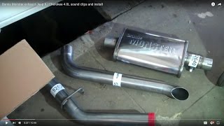 Banks Monster exhaust Jeep XJ Cherokee 4.0L sound clips and install