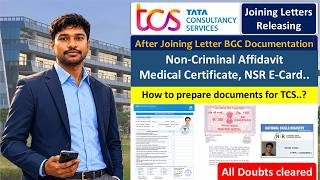 How to prepare NCA, Medical Certificate, NSR E-Card for TCS BGC Documentation | Joining updates