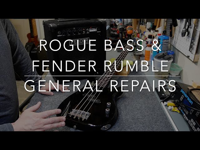 Rogue SX-100B Bass and Fender Rumble 15 Amp: Nut/String