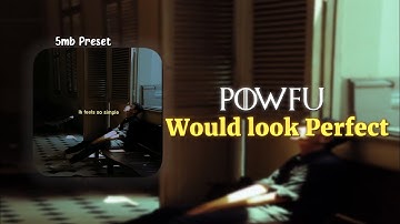 POWFU-WOULD LOOK PERFECT || ALIGHT MOTION EDIT || PRESET?
