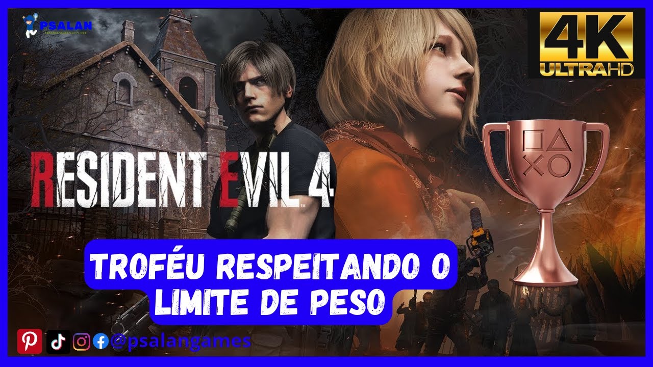 Resident Evil 4 Remake - Respeitando o Limite de Peso - Guia de Troféu 🏆 /  Conquista 