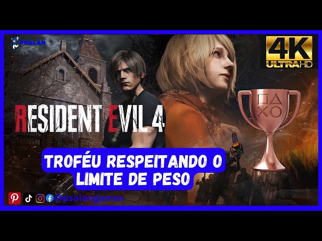 Resident Evil 4 Remake - Respeitando o Limite de Peso - Guia de Troféu 🏆 /  Conquista 