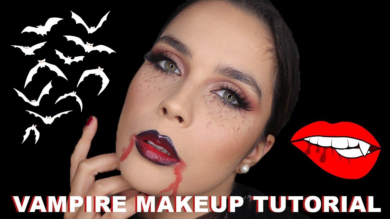 GLAM VAMPIRE HALLOWEEN MAKEUP TUTORIAL | How to do a Glamy but Scary ...