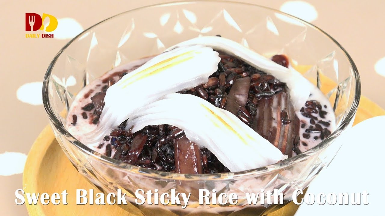 Sweet Black Sticky Rice with Coconut | Thai Dessert | Khao Neo Dam Peak | ข้าวเหนียวดำเปียก