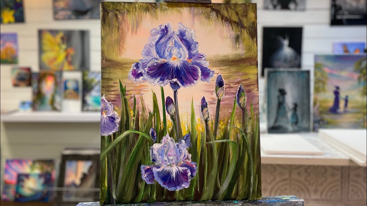 How To Paint Irises Acrylic Painting YouTube Maxresdefault