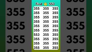 Find The Odd Number 553 shorts youtubeshorts oddoneout