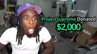 DONATING $2,000 TO STREAMERS PLAYING ROBLOX