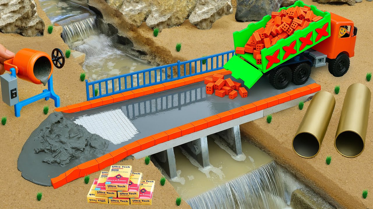 Massive Storm Traps Heavy Truck! Overpass Rebuilt with Strong Concrete Blocks to Stop Flooding