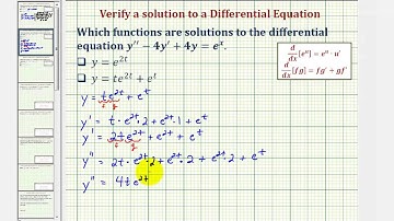 Ex: Determine Which Functions Are Solutions to a Differential Equation