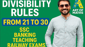 Divisibility Rules from 21 to 30 || Easy Maths concept &Tricks